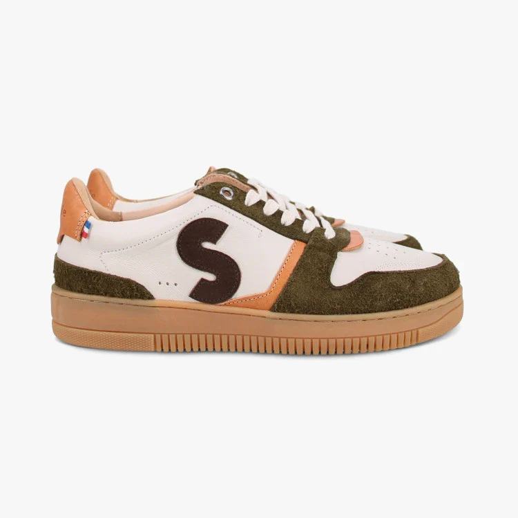 Basket Belis Crème Marron Kaki - Image 2