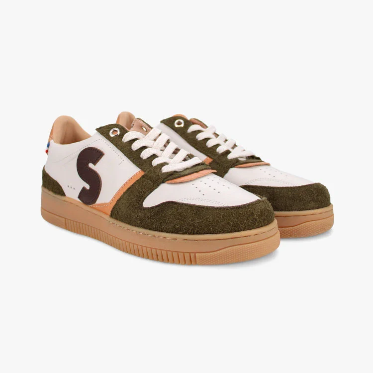 Basket Belis Crème Marron Kaki - Image 6