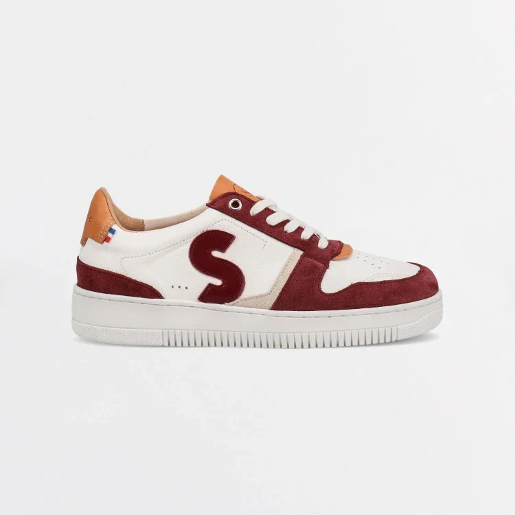 Basket française Belis Blanc Bordeaux - Image 2