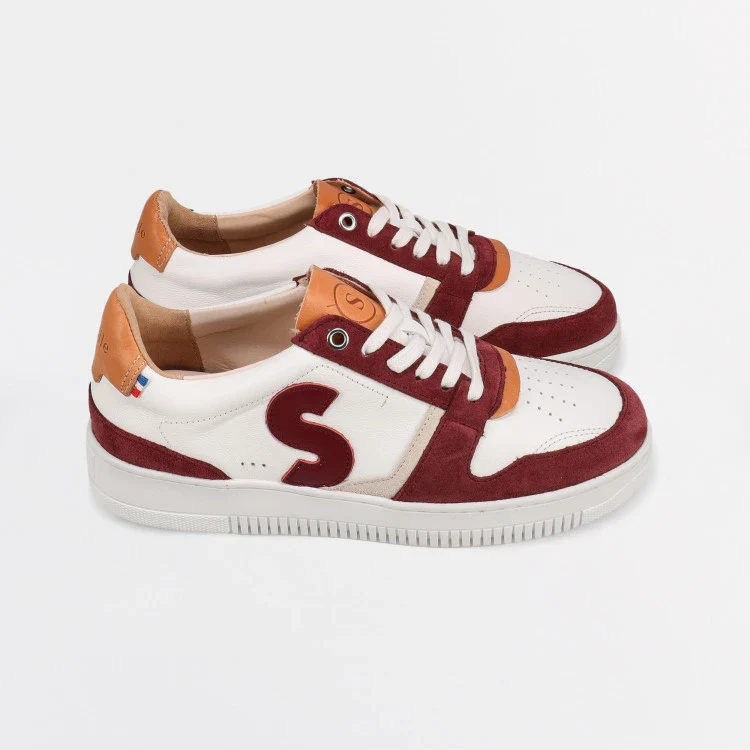 Basket française Belis Blanc Bordeaux - Image 3