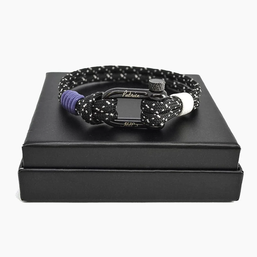 Bracelet mixte noir blanc - Image 3