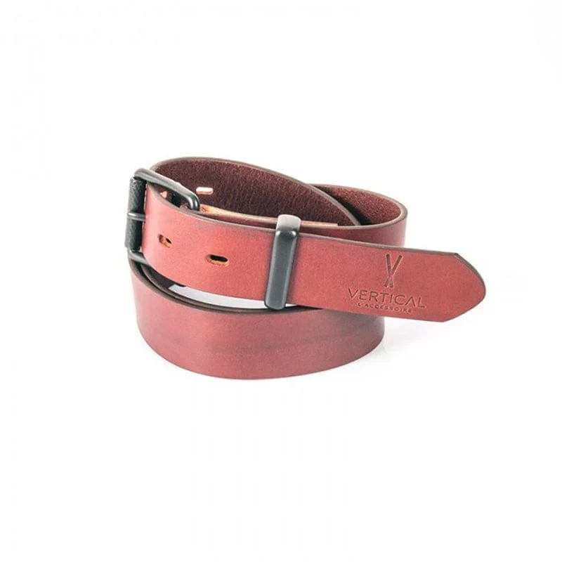 Ceinture en cuir La cognac véritable + 1 boucle - Image 4