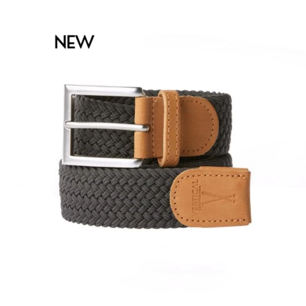 Ceinture tressée gris Anthracite