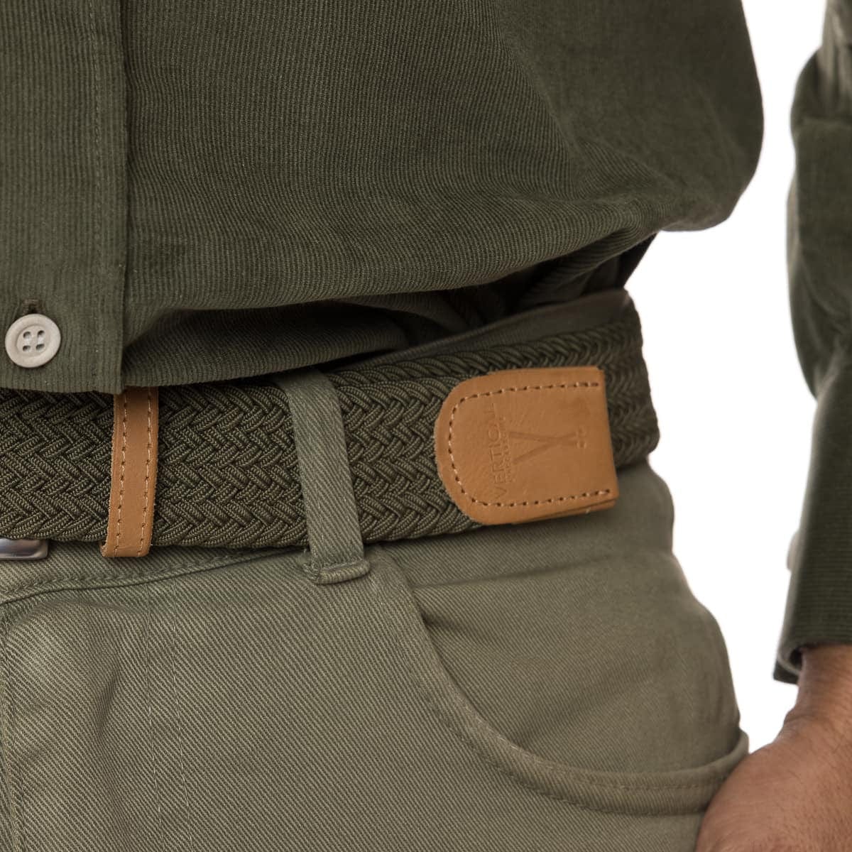 Ceinture tressée kaki - Image 4