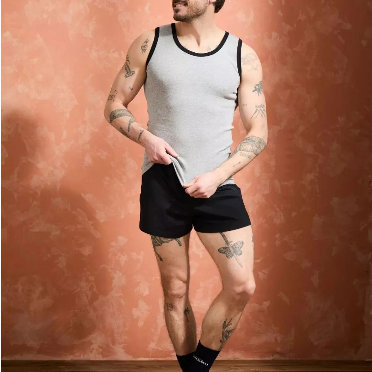 débardeur homme gris coton bio - Image 4