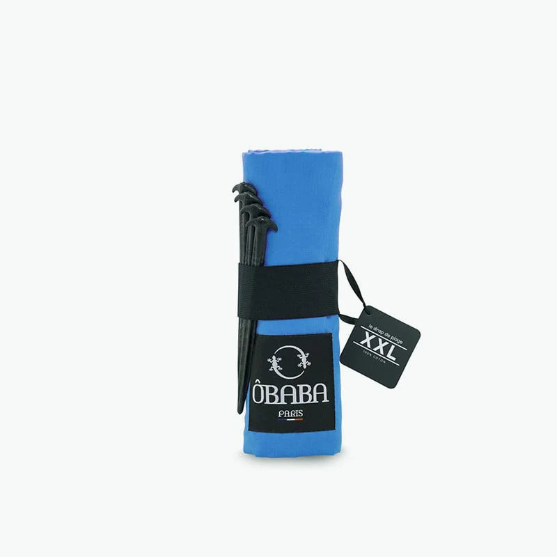 Drap de plage XXL 160x215 - Bleu Venise