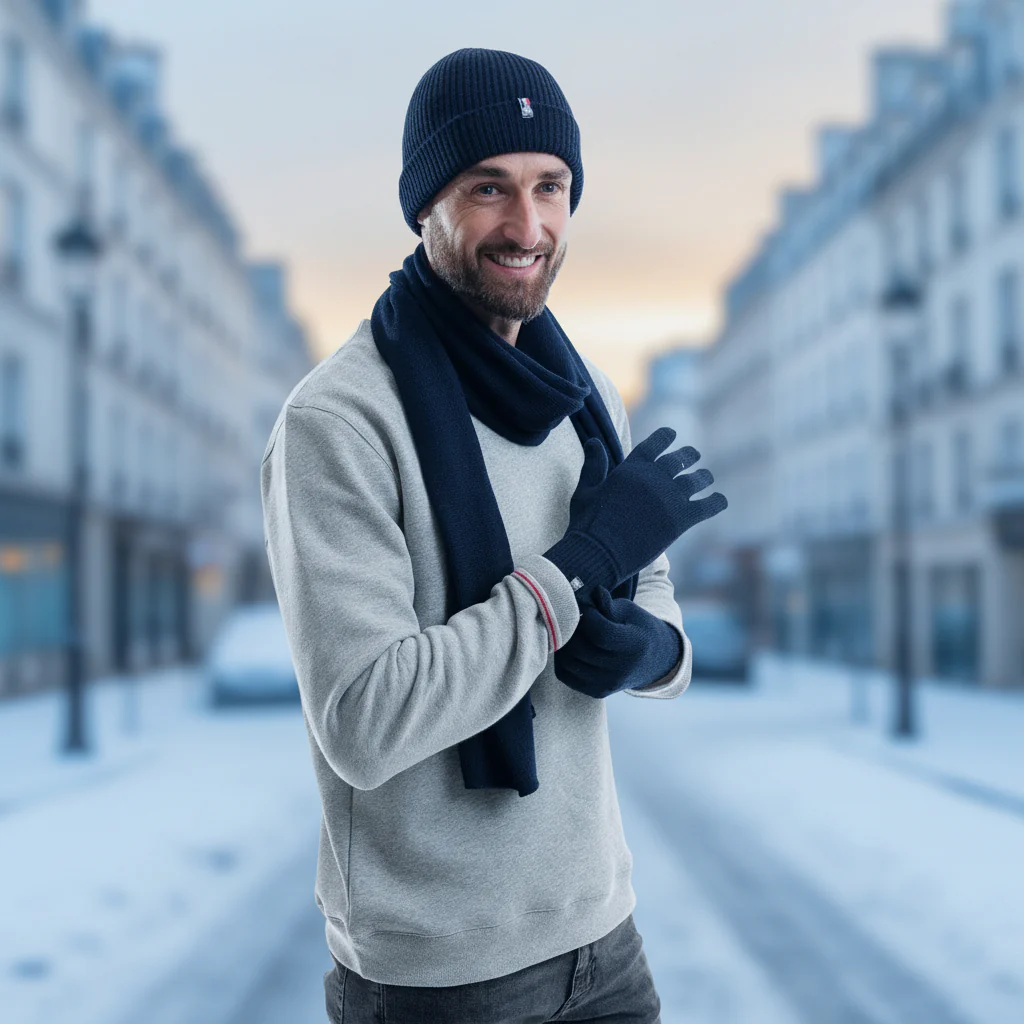 Pack BIO écharpe + gants + bonnet homme