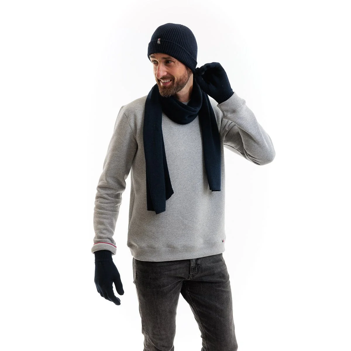 Pack BIO écharpe + gants + bonnet homme - Image 2