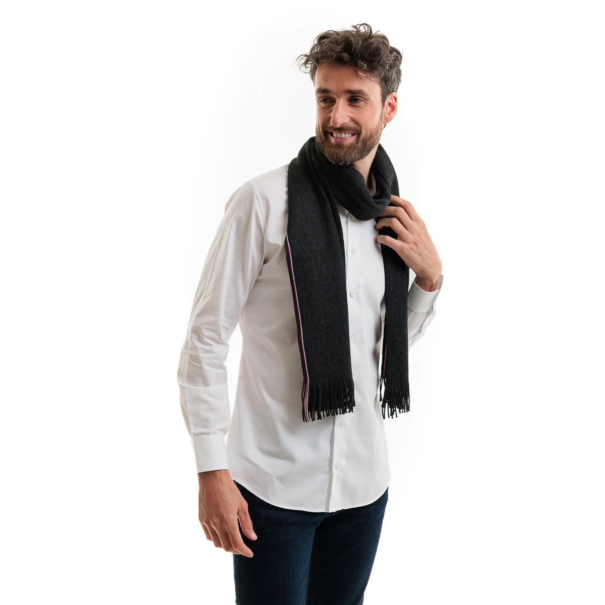 Echarpe gris foncé - Image 3