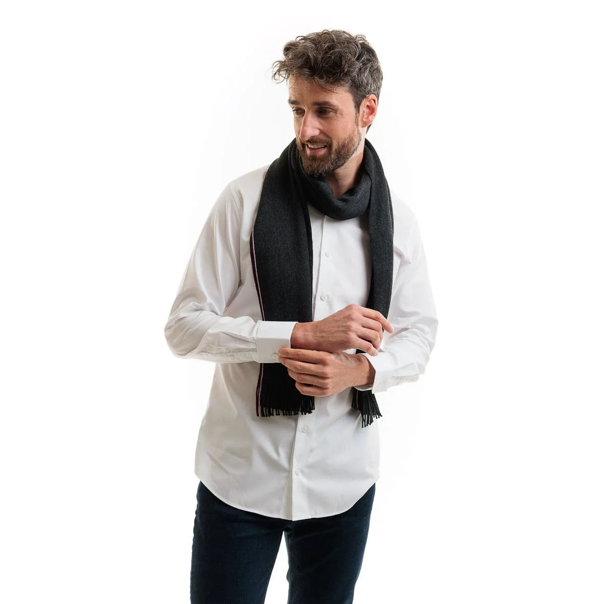 Echarpe gris foncé - Image 4