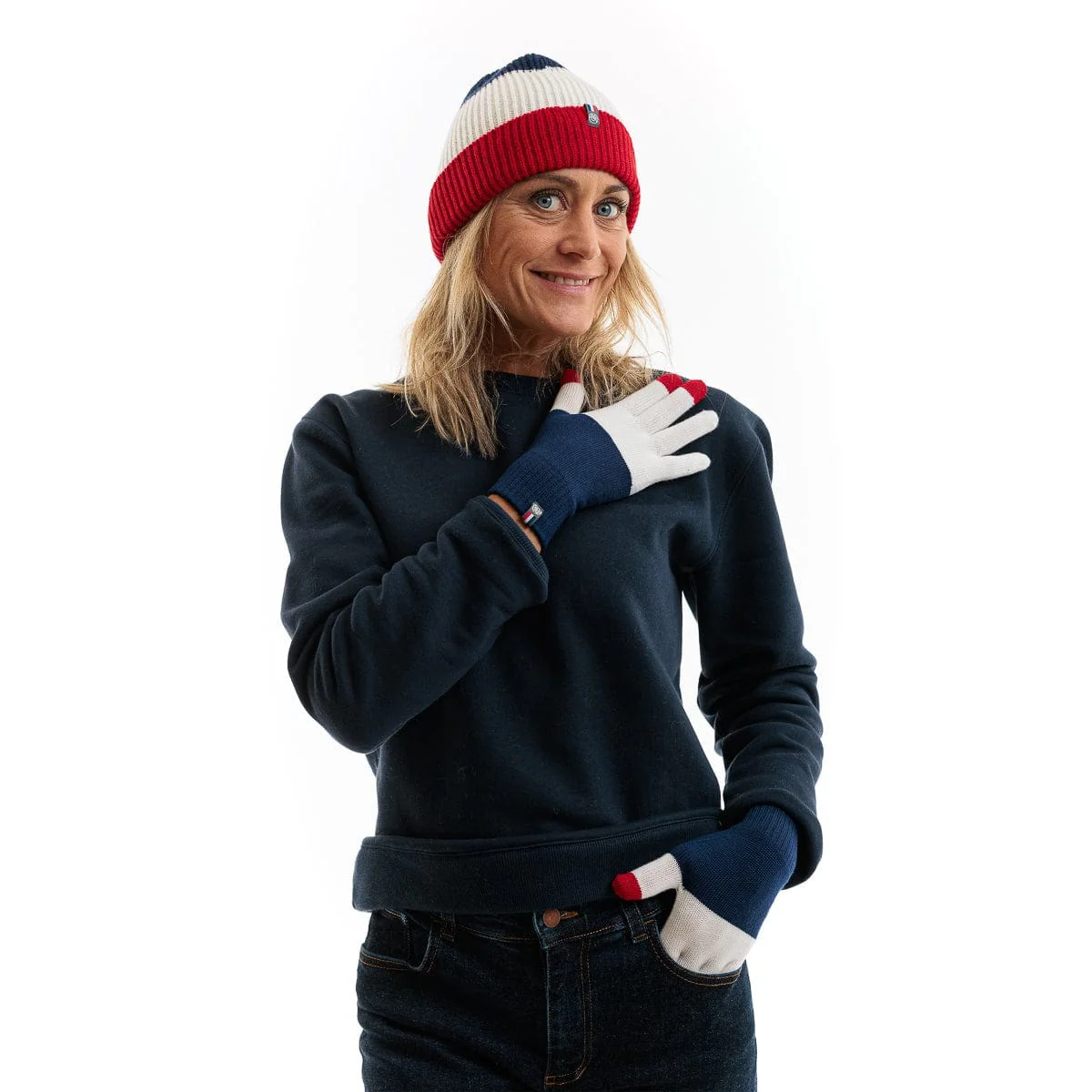 Gants bleu blanc rouge - Image 3
