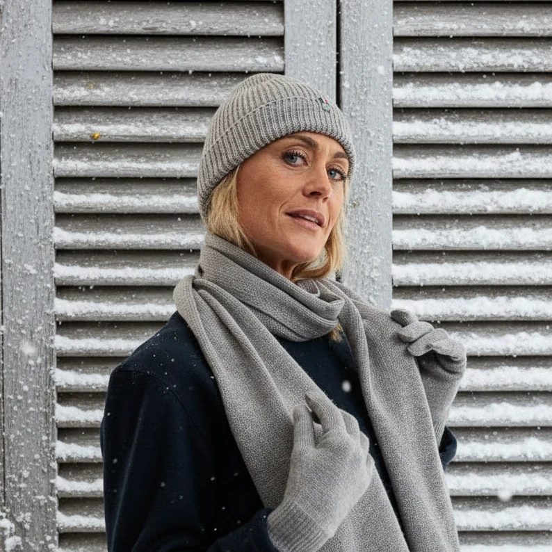 Bonnet Femme Laine Mérinos Gris | Made in France