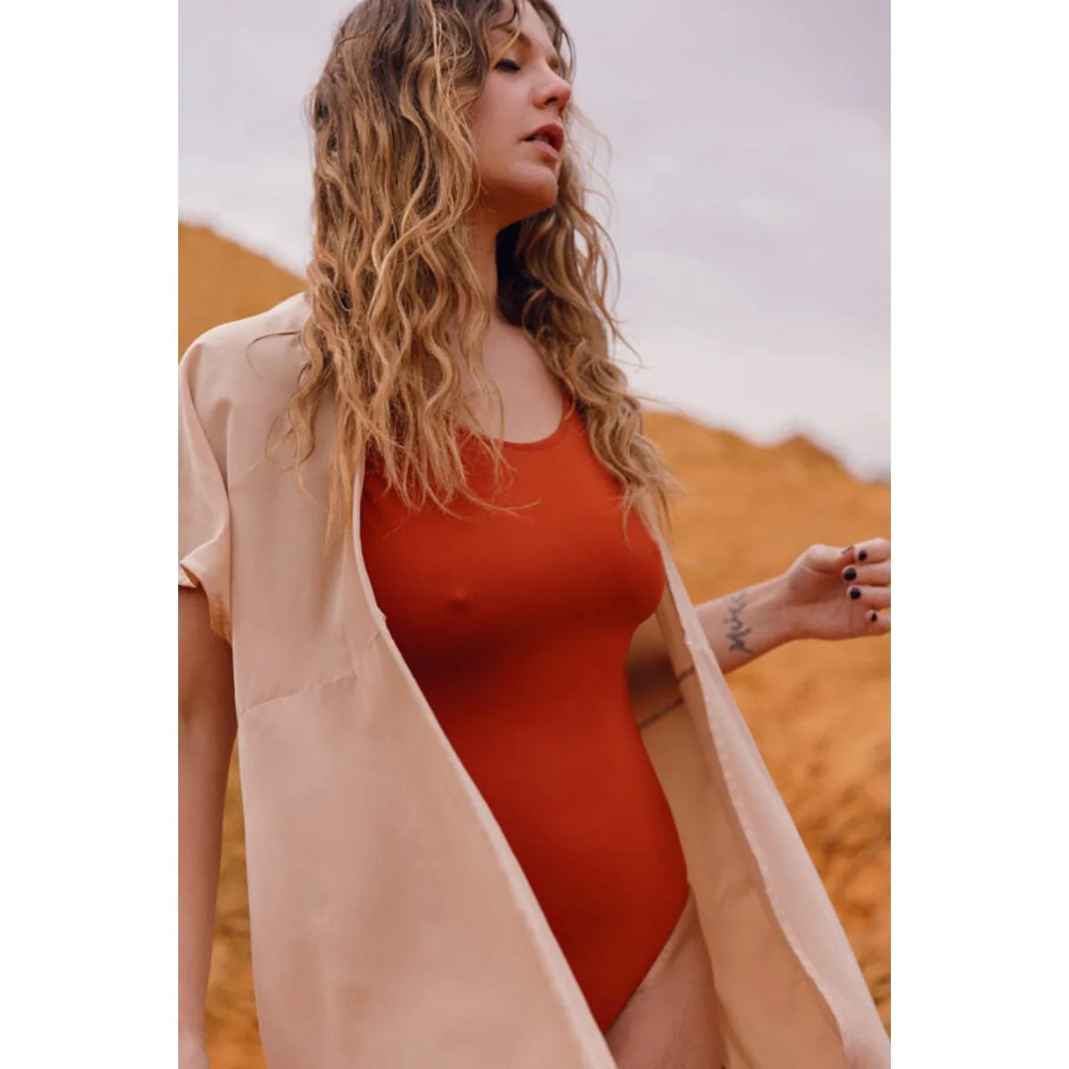 Maillot de bain une pièce Léa terracotta - Image 3