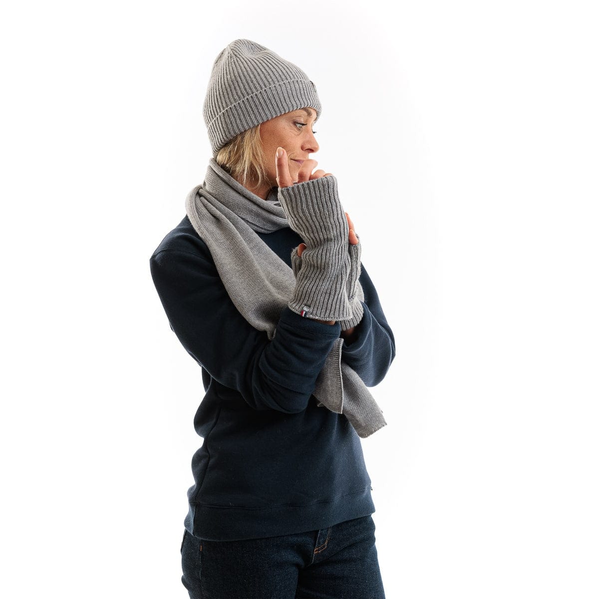 Mitaines femme en laine mérinos - Image 3