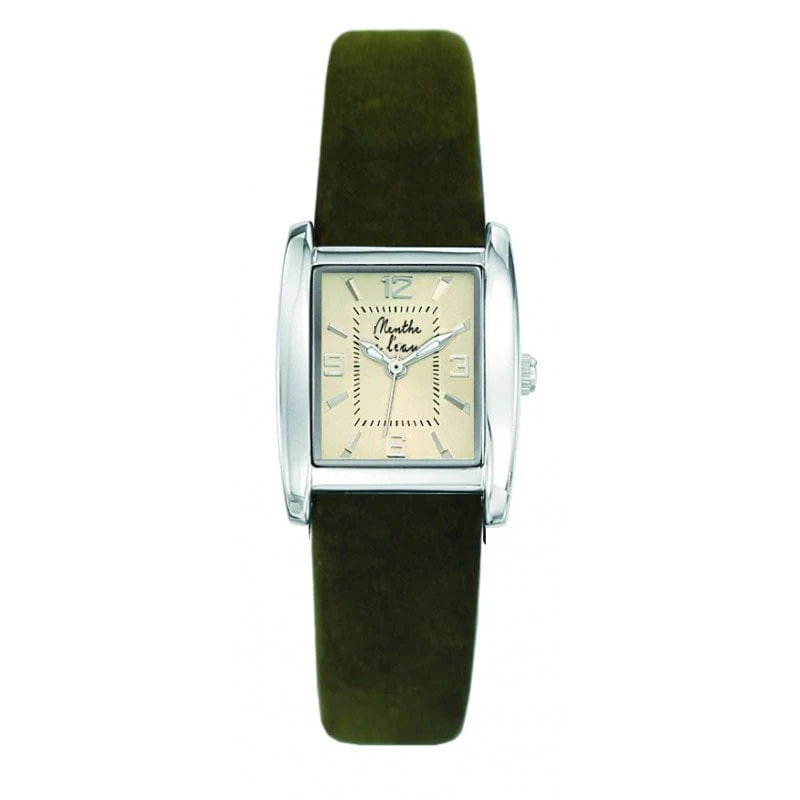 Montre rectangulaire kaki