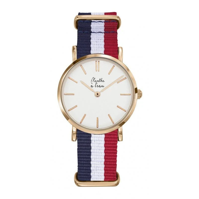 Montre La Résistante bleu blanc rouge chromée - Image 3