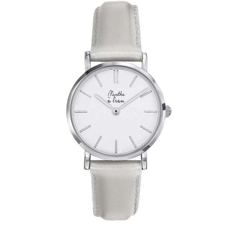 Montre La Véritable cuir argenté