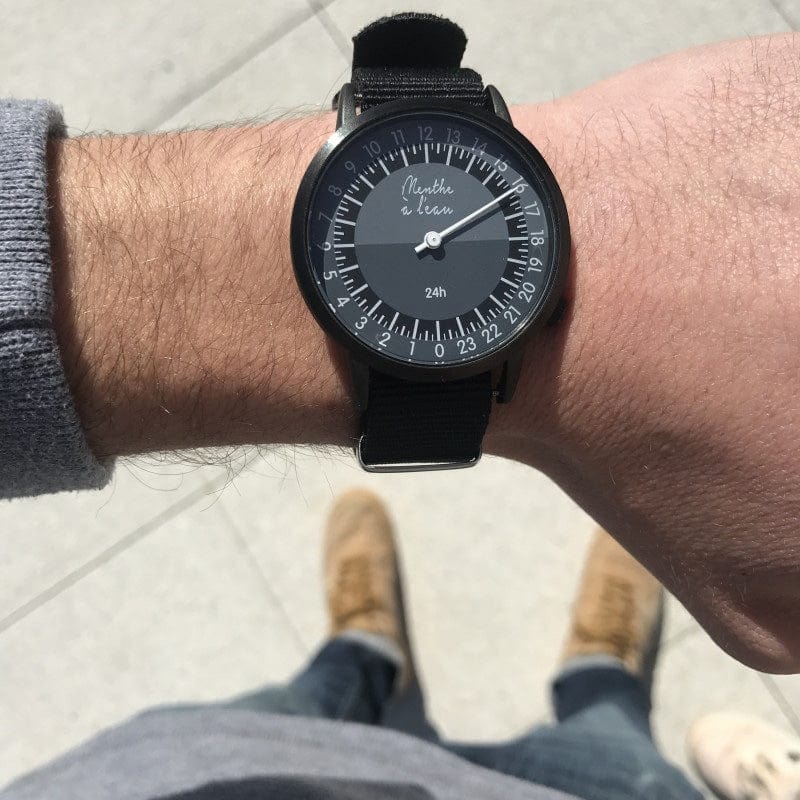 Montre la 24h tressé noir - Image 2