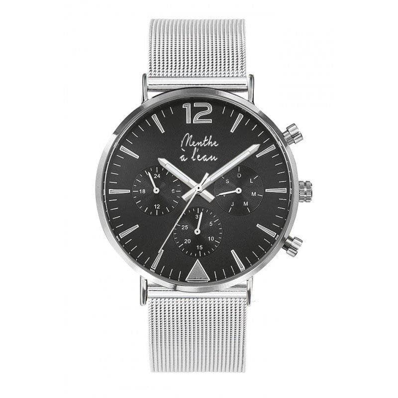 Montre La Précise maille fond noir