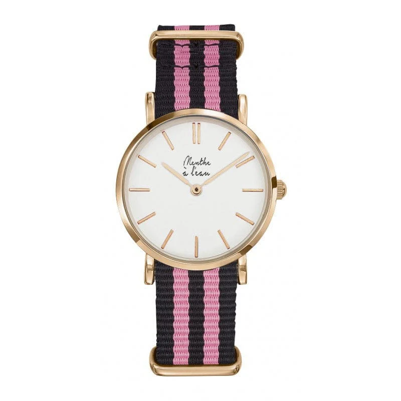 Montre La Résistante noir rose - Image 2