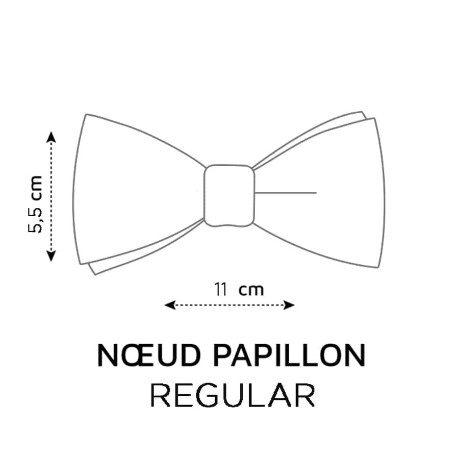 Noeud papillon rouge aubergine uni en lin - Image 4