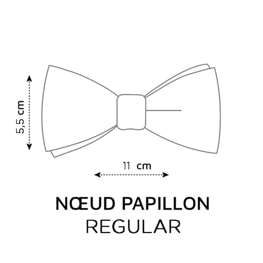 Noeud papillon caramel uni en lin - Image 3