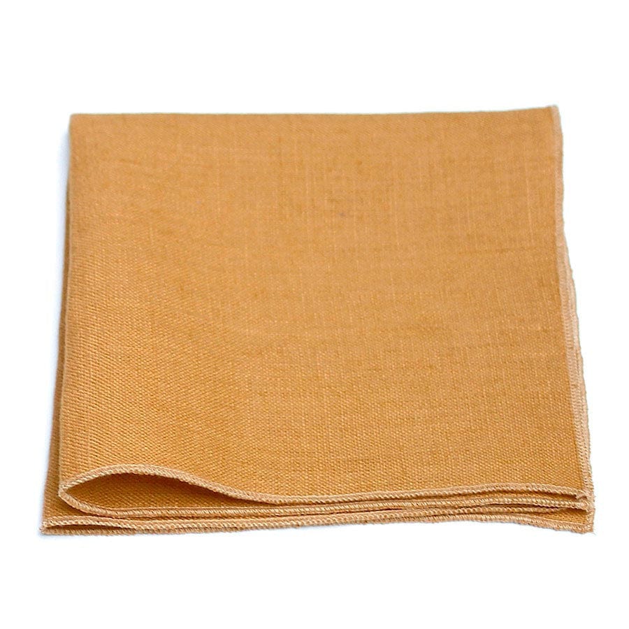 Noeud papillon caramel uni en lin - Image 4