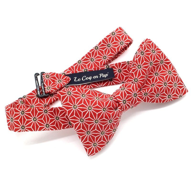 Noeud papillon japonais rouge - Image 2