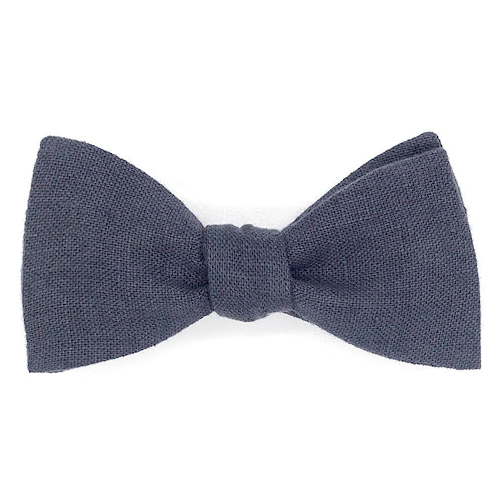 Noeud papillon noir carbone en lin - Image 2