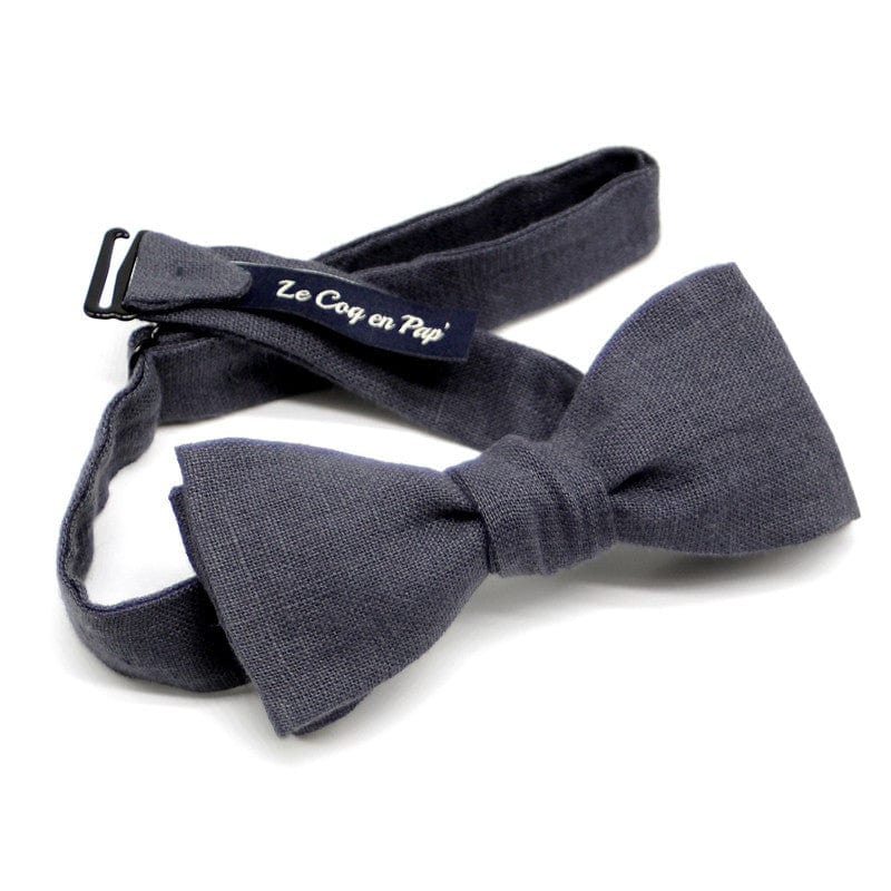 Noeud papillon noir carbone en lin - Image 3