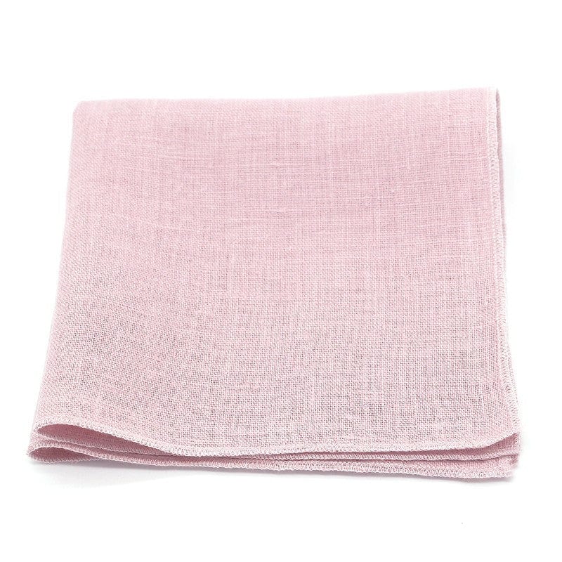 Noeud papillon rose uni en lin - Image 5