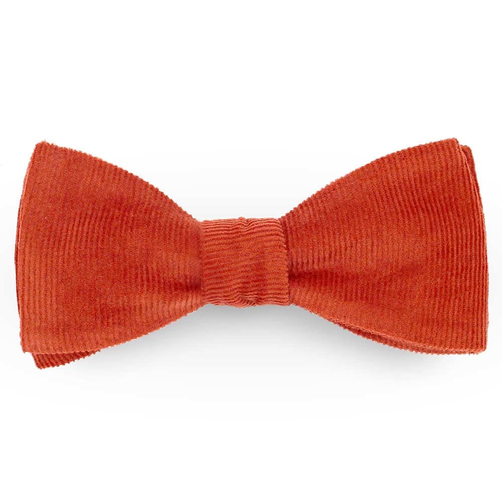 Noeud papillon rouge brique en velours