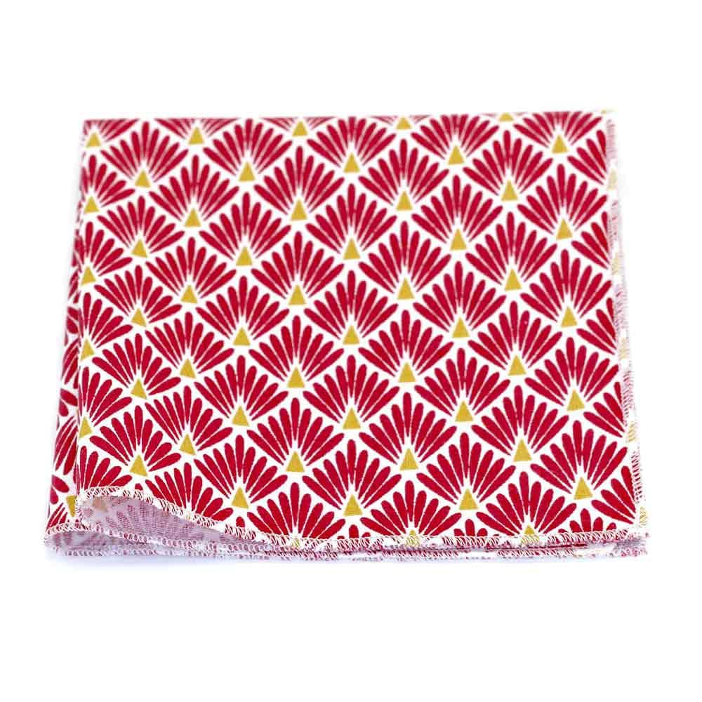 Pochette de costume japonais rouge jaune