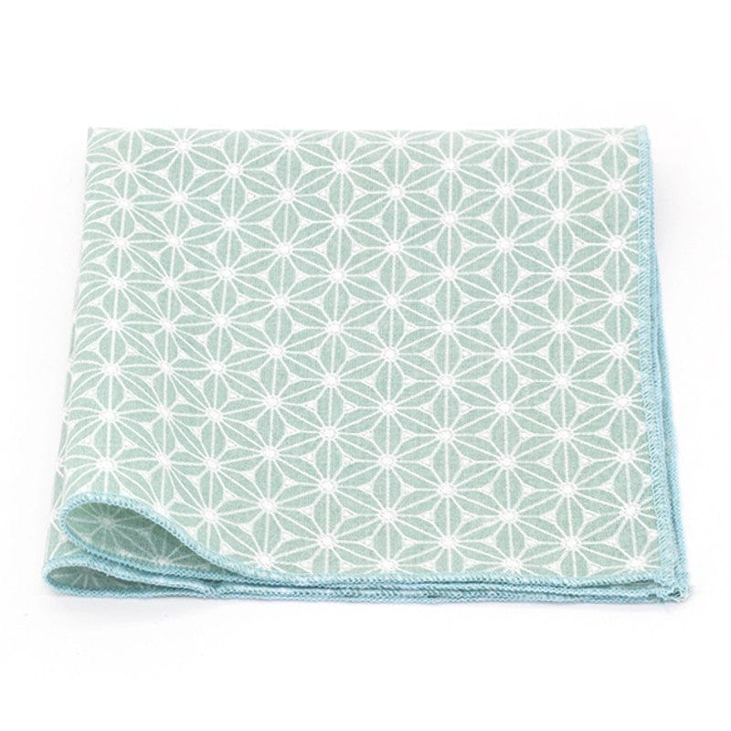 Pochette de costume vert d'eau japonais