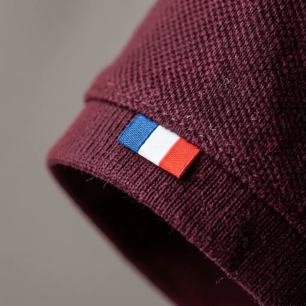 Polo bordeaux homme | Coton bio - Image 3