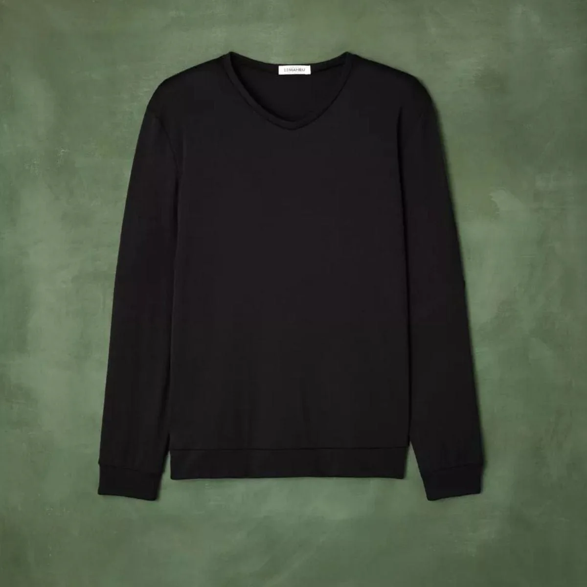 Pull en laine col rond Noir - Image 4