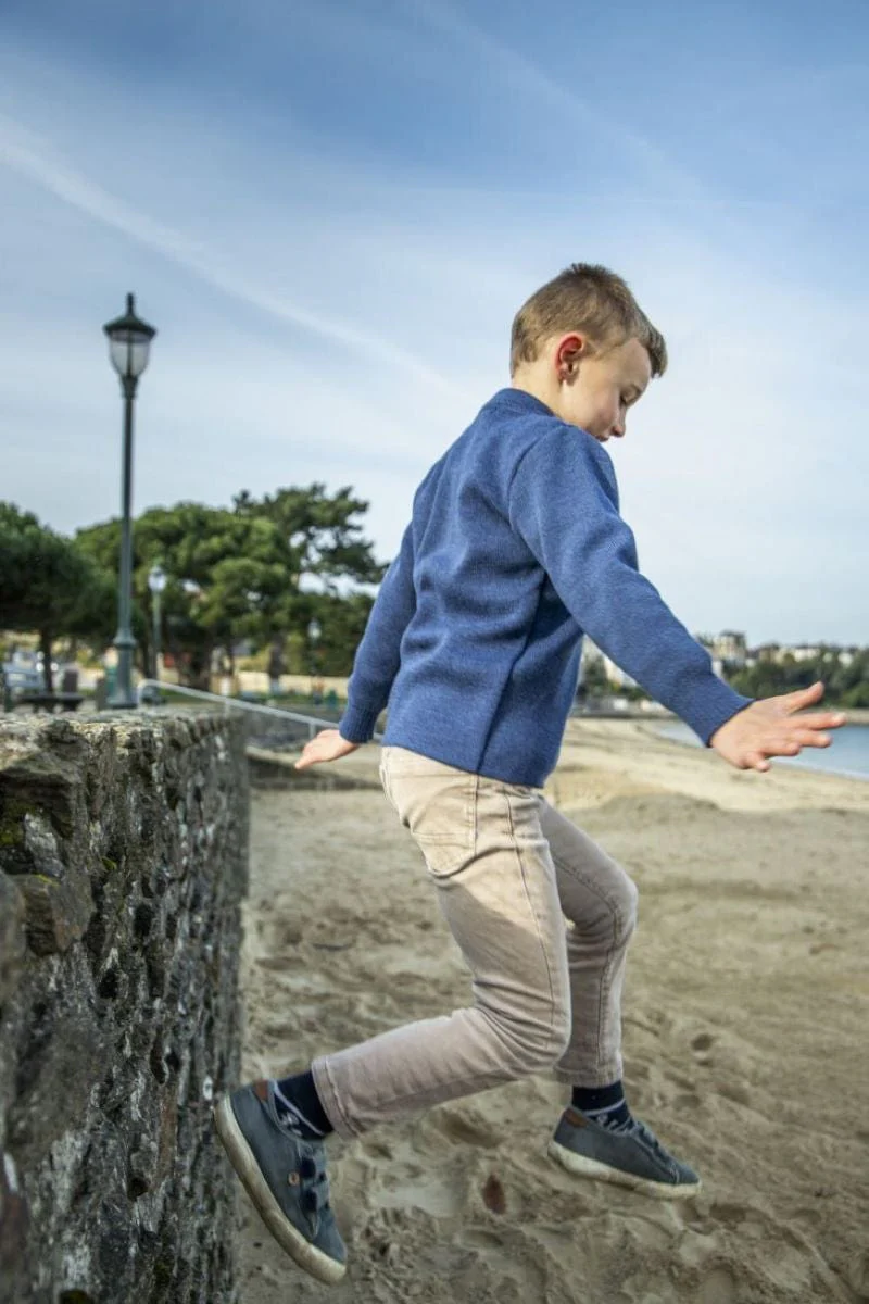 Pull enfant bleu jean - Image 3