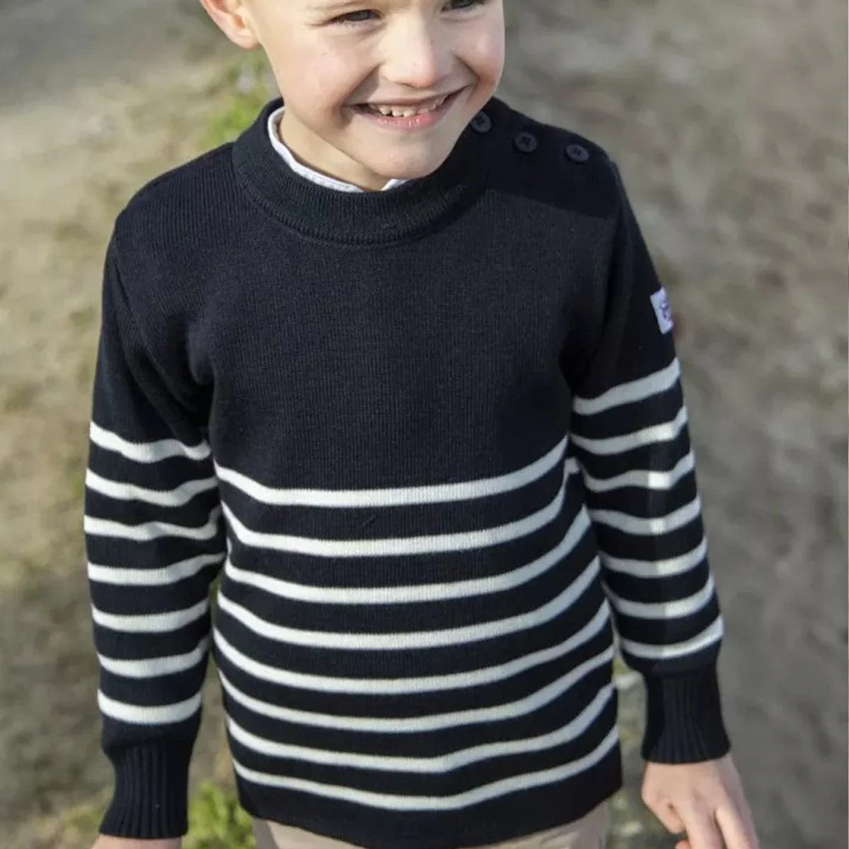 Pull enfant Marine Ecru