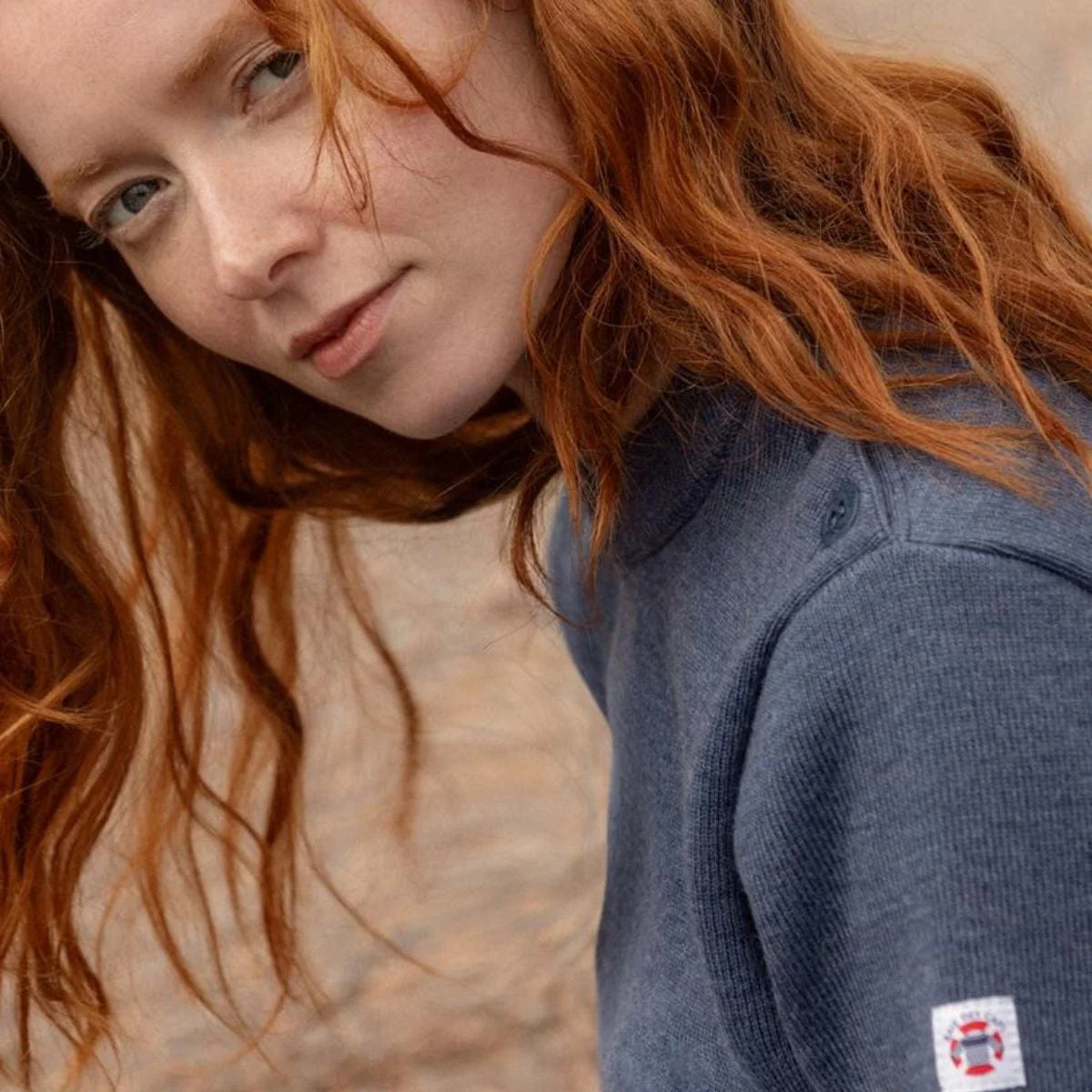 Pull marin femme bleu jean - Image 3