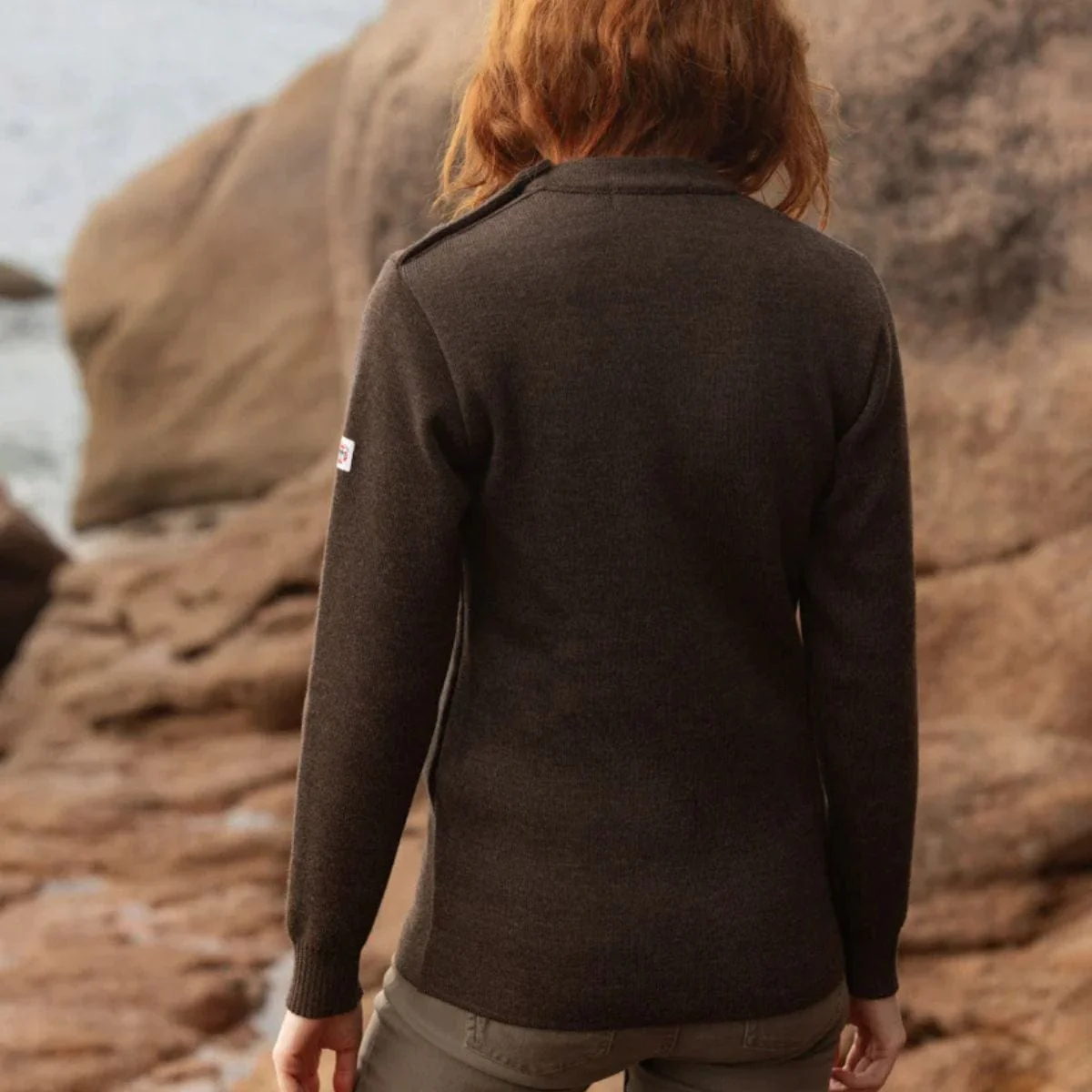 Pull marin femme marron - Image 4