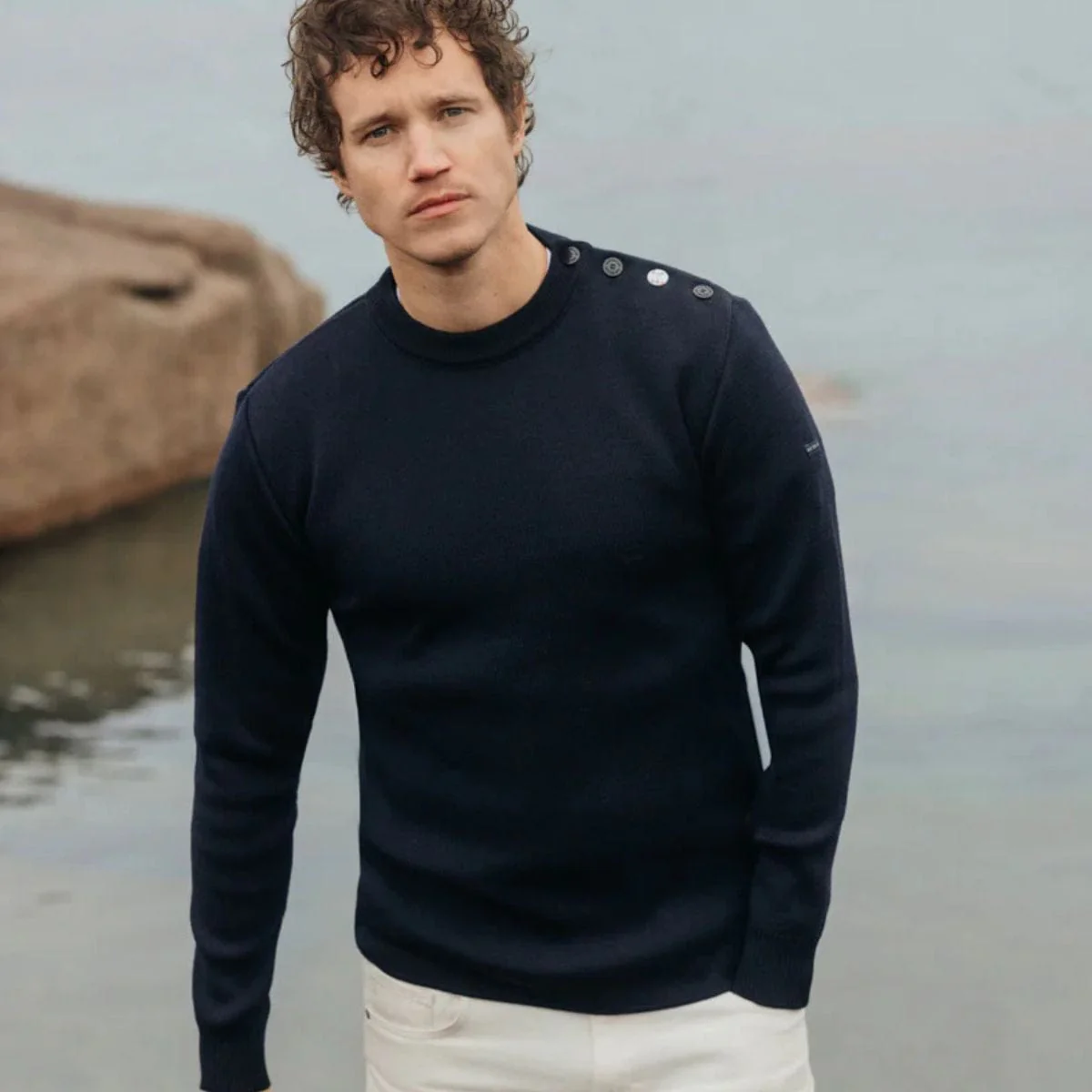 Pull marin homme 100% laine. Homard et Crabe - Image 2