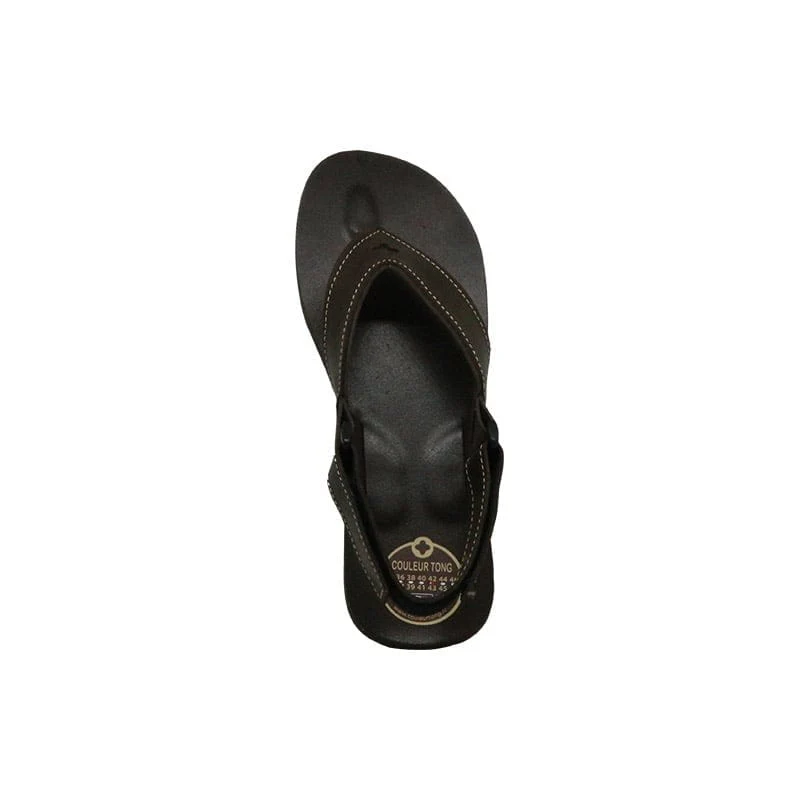Sandale cuir homme chocolat - Image 3