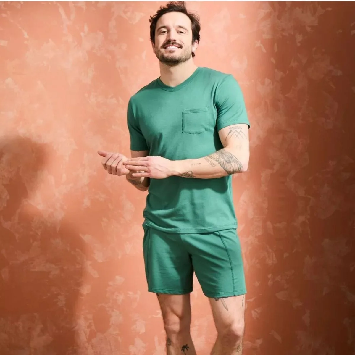 Short coton Homme Vert - Image 3