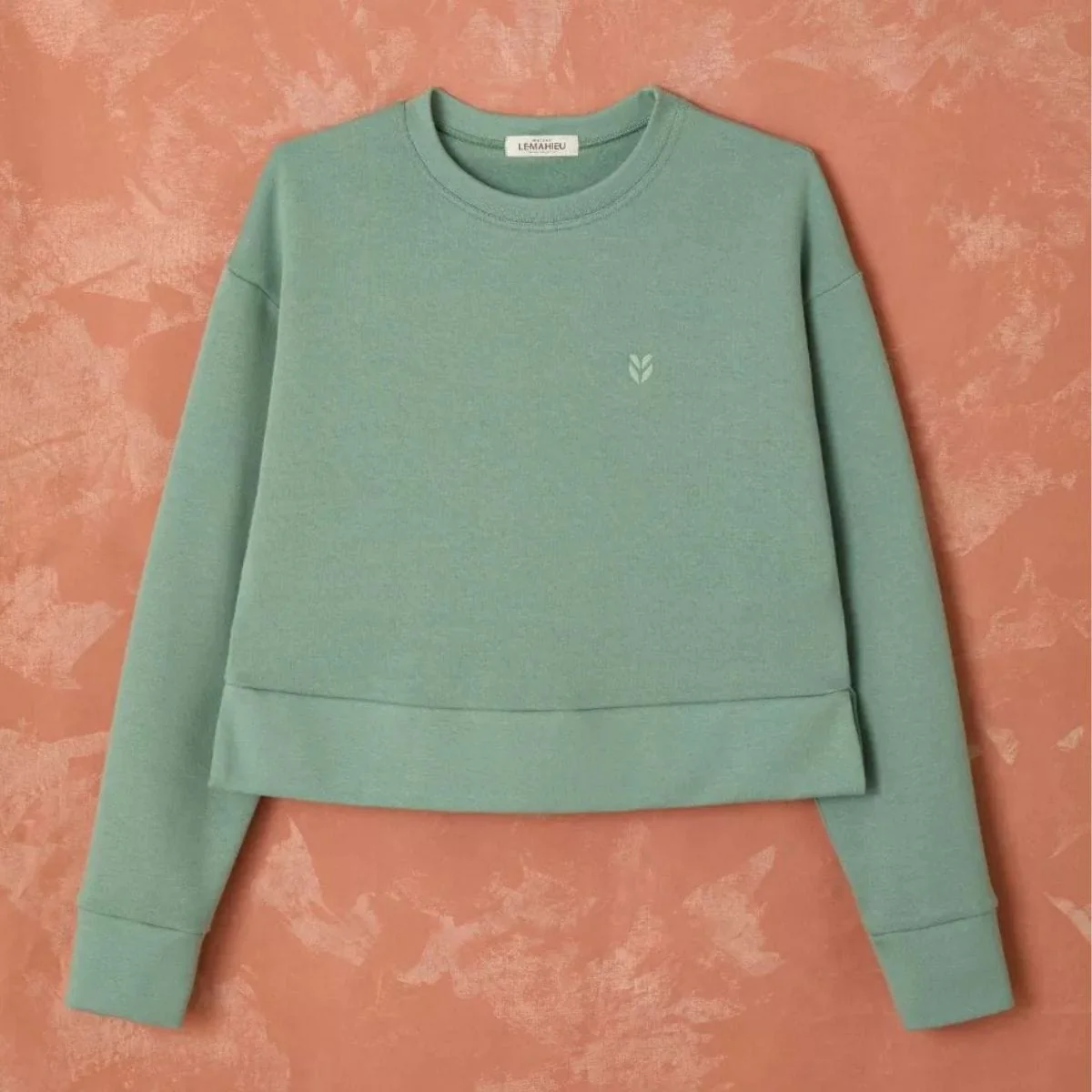 Sweat court femme vert - Image 3