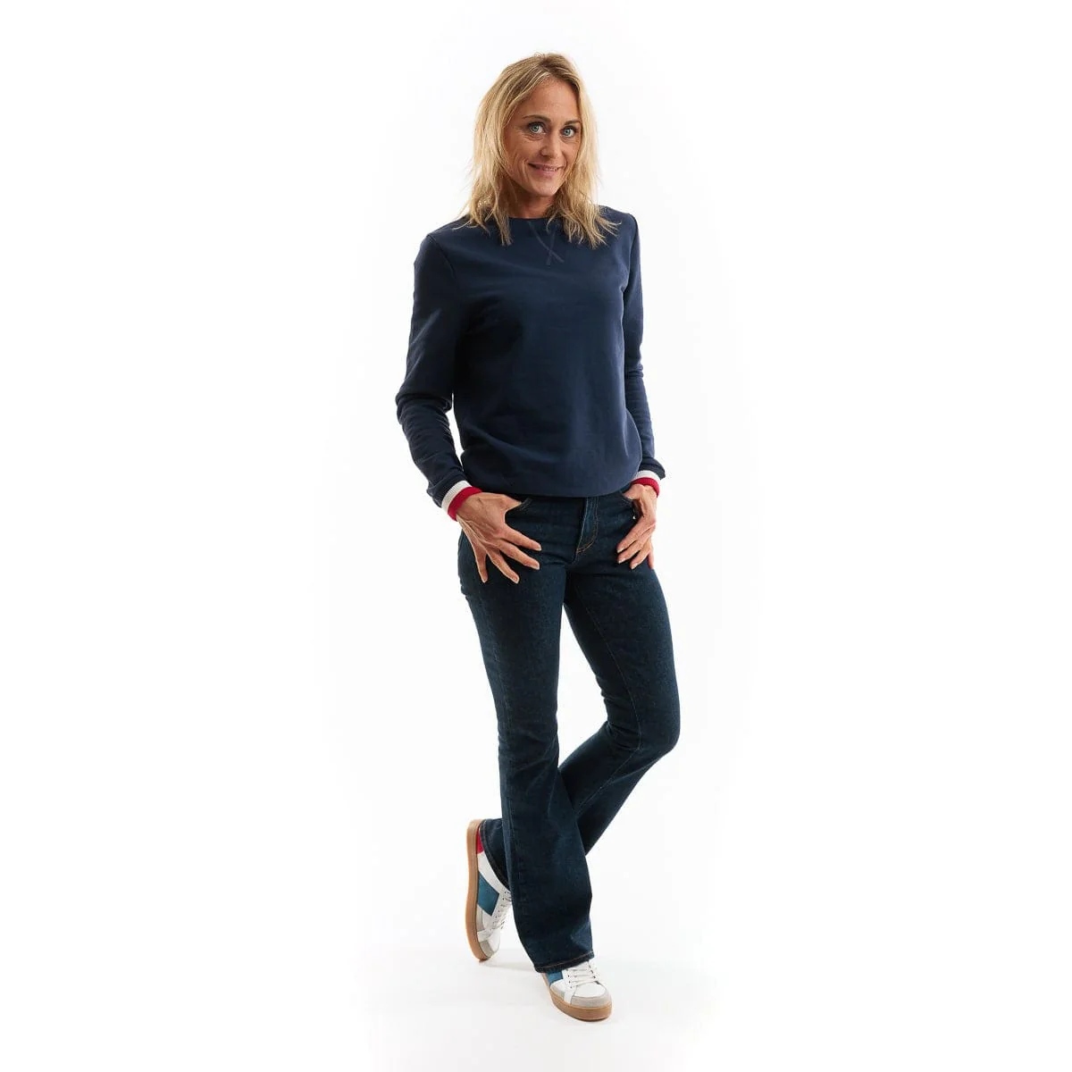 Sweat français femme bleu marine - Image 3