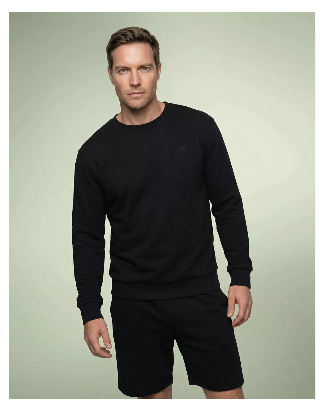 Sweat Homme sans capuche - Noir - Image 2