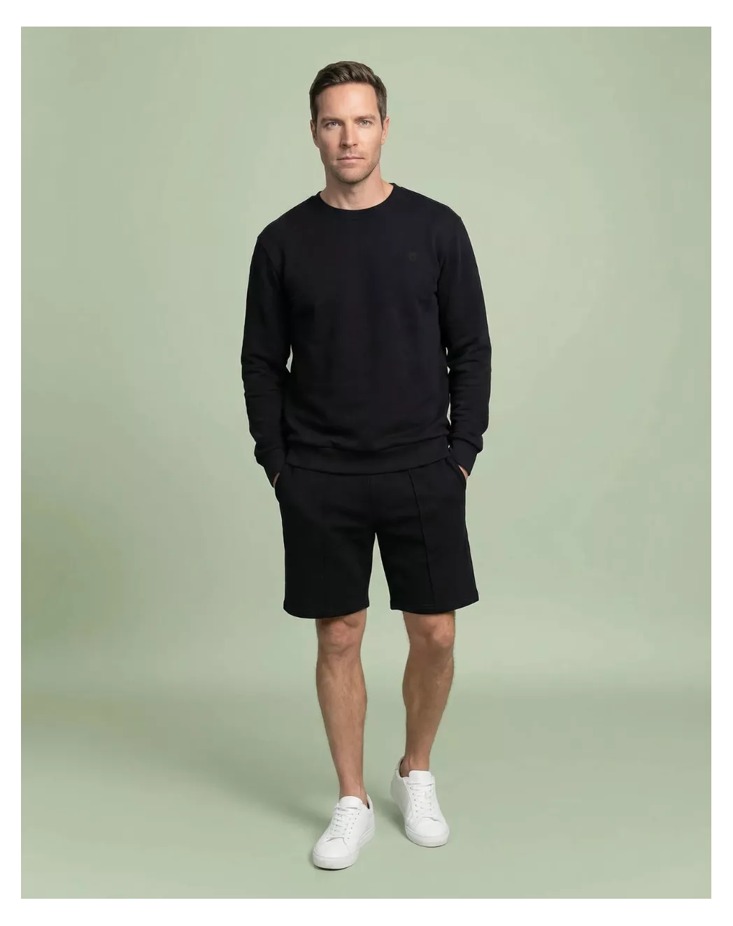Sweat Homme sans capuche - Noir - Image 3