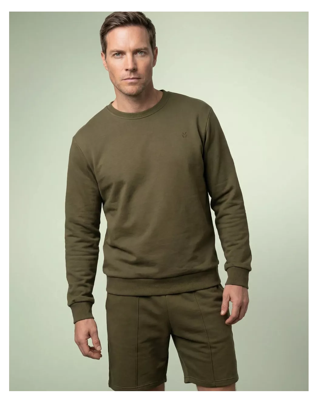 Sweat Homme sans capuche - Vert - Image 3