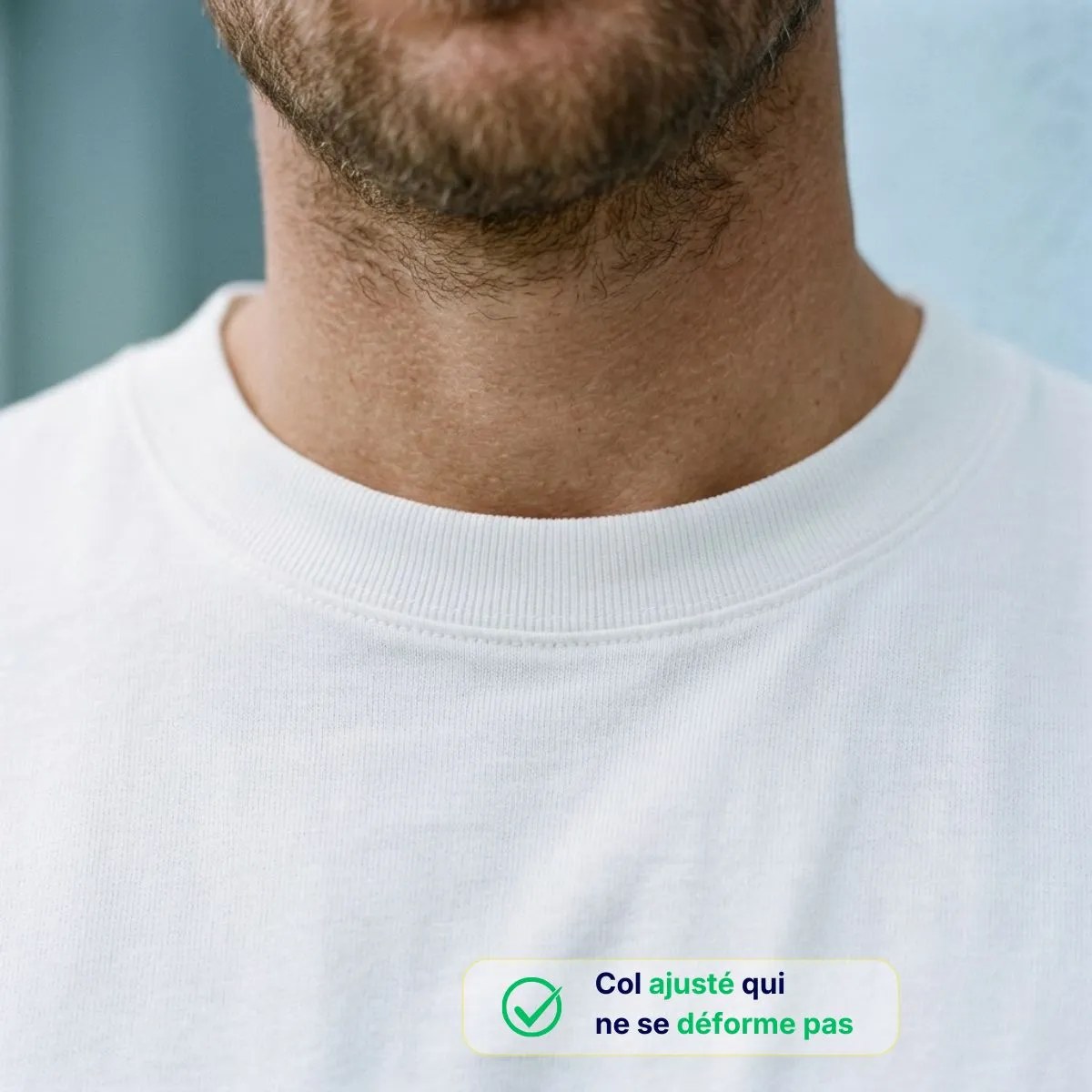 T-shirt homme blanc LE 240 - Image 3