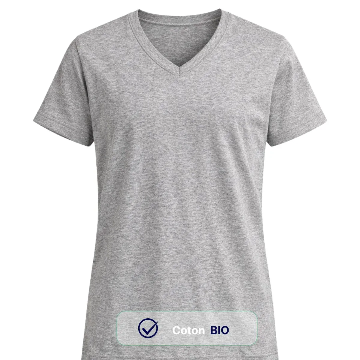 T-shirt col V Homme | Gris - Image 2